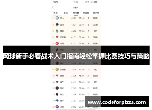 网球新手必看战术入门指南轻松掌握比赛技巧与策略